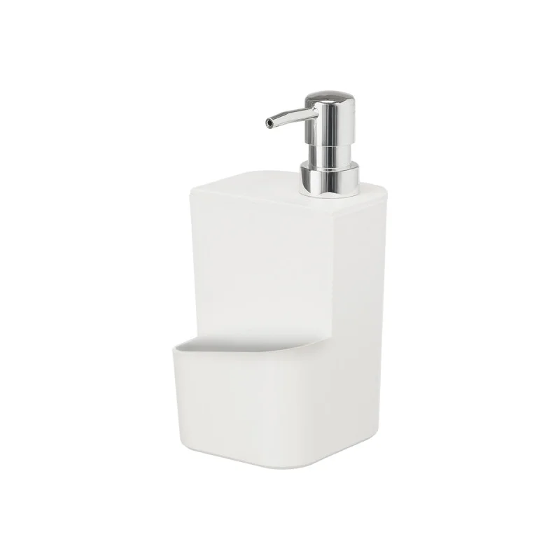 Диспенсър Kinvara, с поставка за гъба, 650 ml, бял