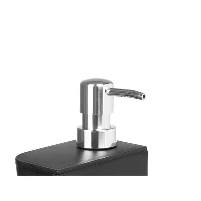 Диспенсър Kinvara, с поставка за гъба, 650 ml, черен