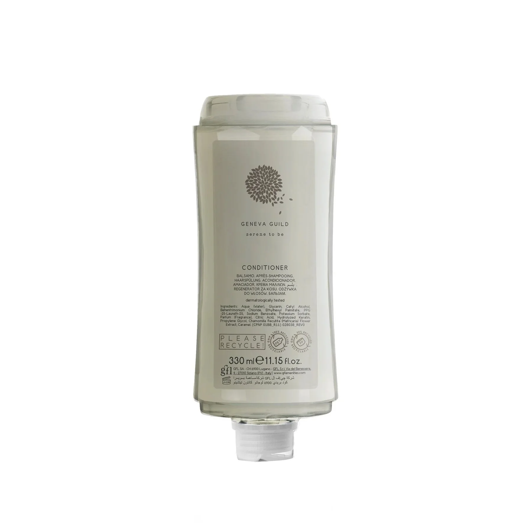 Балсам за коса GFL Cosmetics Geneva, пълнител за диспенсър, 330 ml, 7 х 17.7 cm