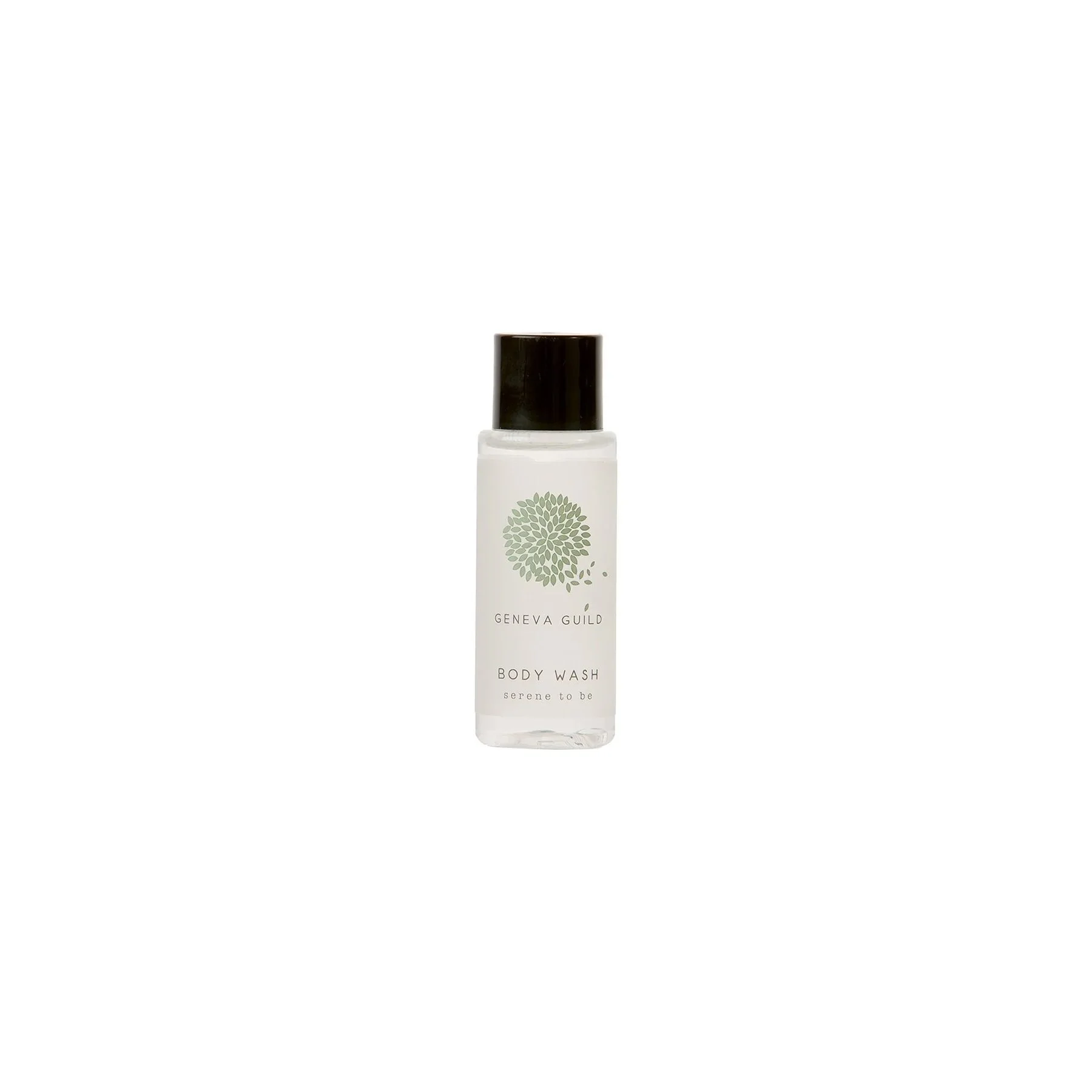 Душ гел GFL Cosmetics Geneva, с черна капачка, 30 ml, 300 броя