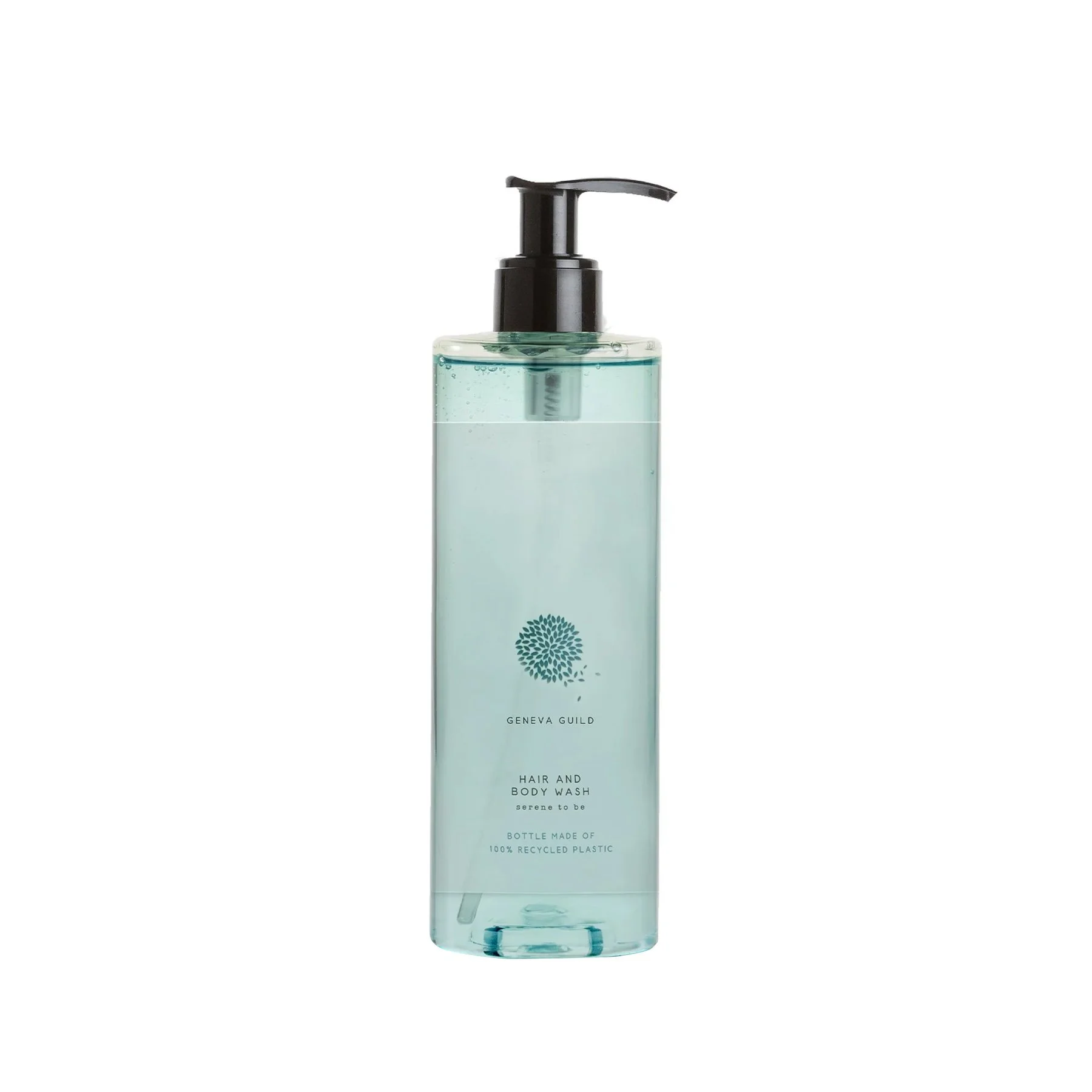 Душ гел за коса GFL Cosmetics и тяло Geneva, с помпа, запечатан, 380 ml, 6 х 20 cm