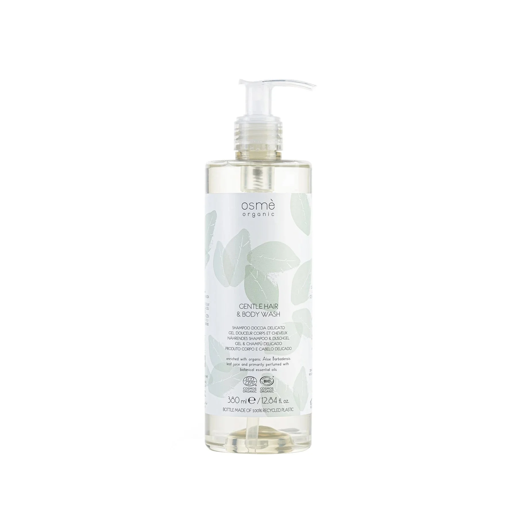 Душ гел за коса GFL Cosmetics и тяло Osme, с помпа, запечатан, 380 ml, 6 x 20 cm