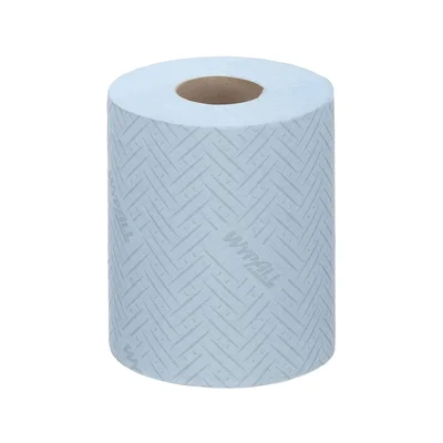 Хартия за почистване Kimberly-Clark WypAll Reach 6223 Centrefeed, на ролка, 430 къса, 163 m, синя, 6 броя