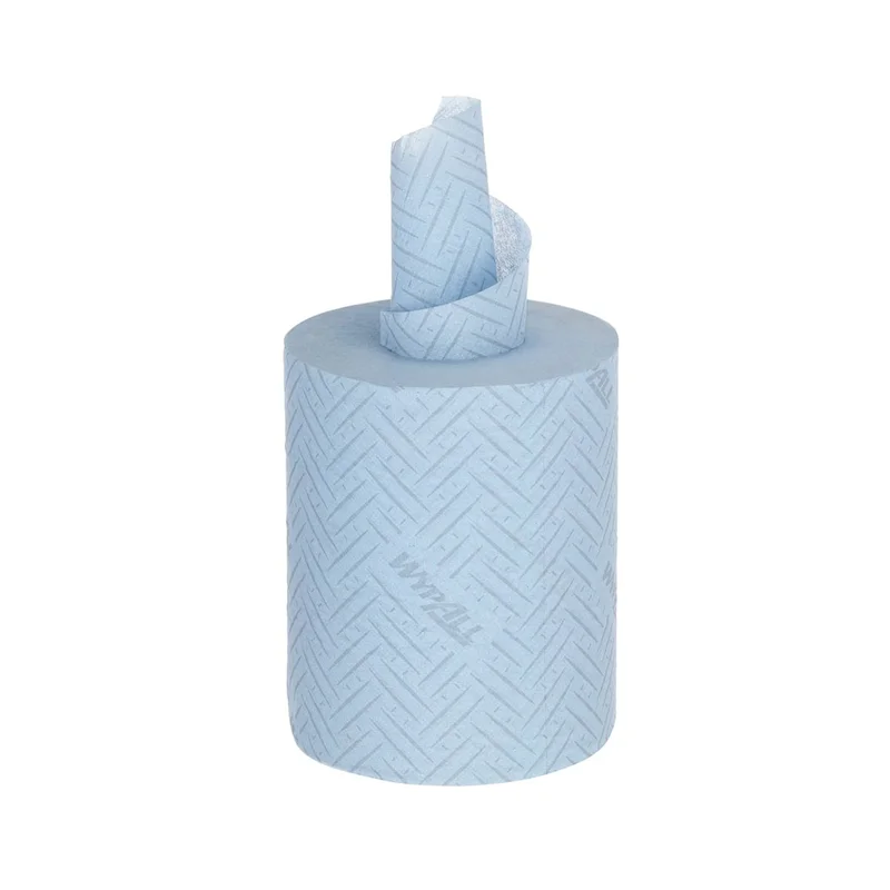 Хартия за почистване Kimberly-Clark WypAll Reach 6223 Centrefeed, на ролка, 430 къса, 163 m, синя, 6 броя