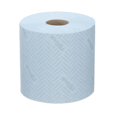 Кърпи за почистване Kimberly-Clark WypAll L20 7302 Centrefeed, на ролка, 38 х 18.3 cm, 380 къса, сини, 6 броя