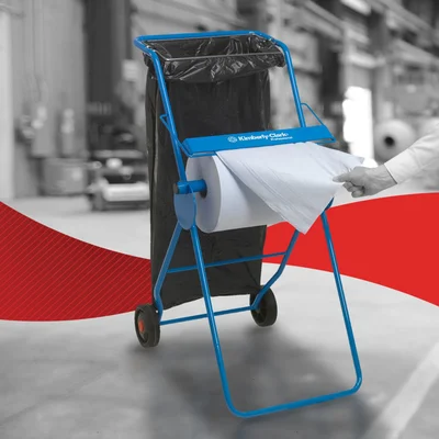 Кърпи за почистване Kimberly-Clark WypAll L20 7301, на ролка, 38 х 32.5 cm, 500 къса, сини