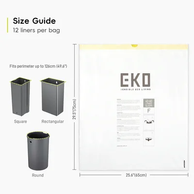 Торби за смет Eko, тип F, с връзка, 40-60 L, 12 броя