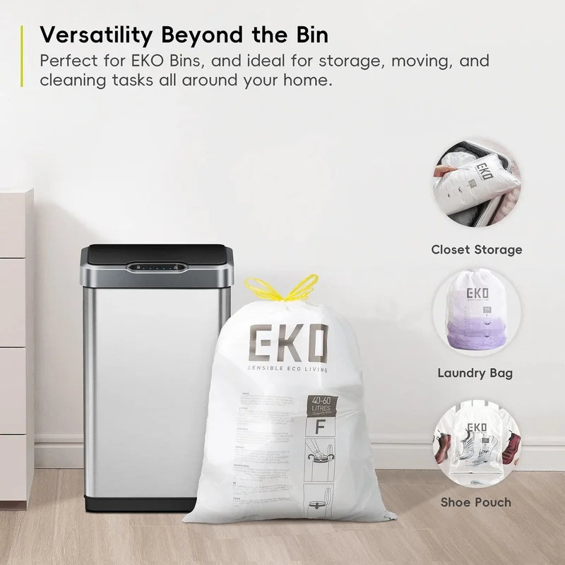 Торби за смет Eko, тип F, с връзка, 40-60 L, 12 броя