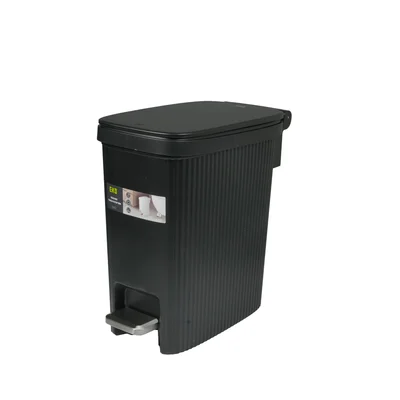 Кош за отпадъци Eko Touchgo, с педал, 10 L, черен