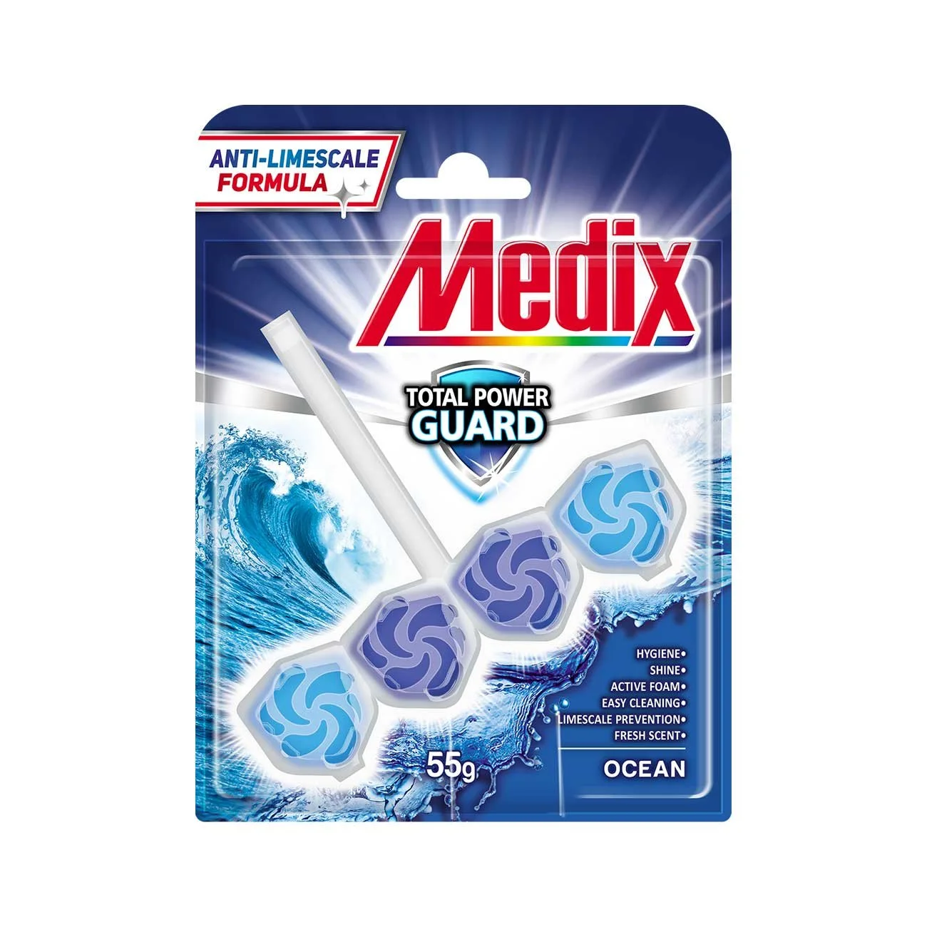 Ароматизатор за тоалетна Medix WC Fresh Drops, океан, 55 g