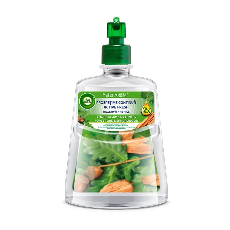 Пълнител за ароматизатор Air Wick Freshmatic, сандалово дърво и горски дъб, 250 ml
