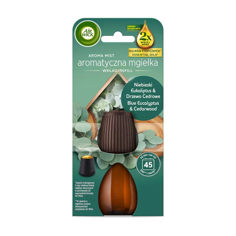 Пълнител за ароматизатор Air Wick Aroma Mist, кедър и евкалипт, 20 ml