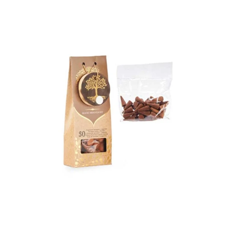 Ароматни конуси Acorde Marron, тамян, кафяви, 30 броя