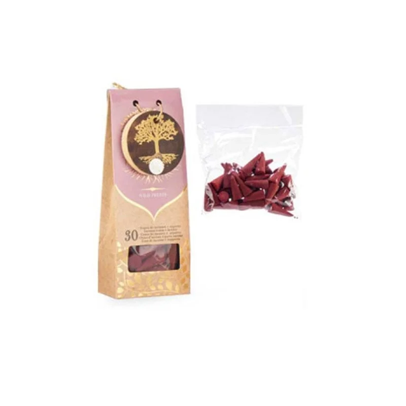 Ароматни конуси Acorde Rosa, тамян, розови, 30 броя