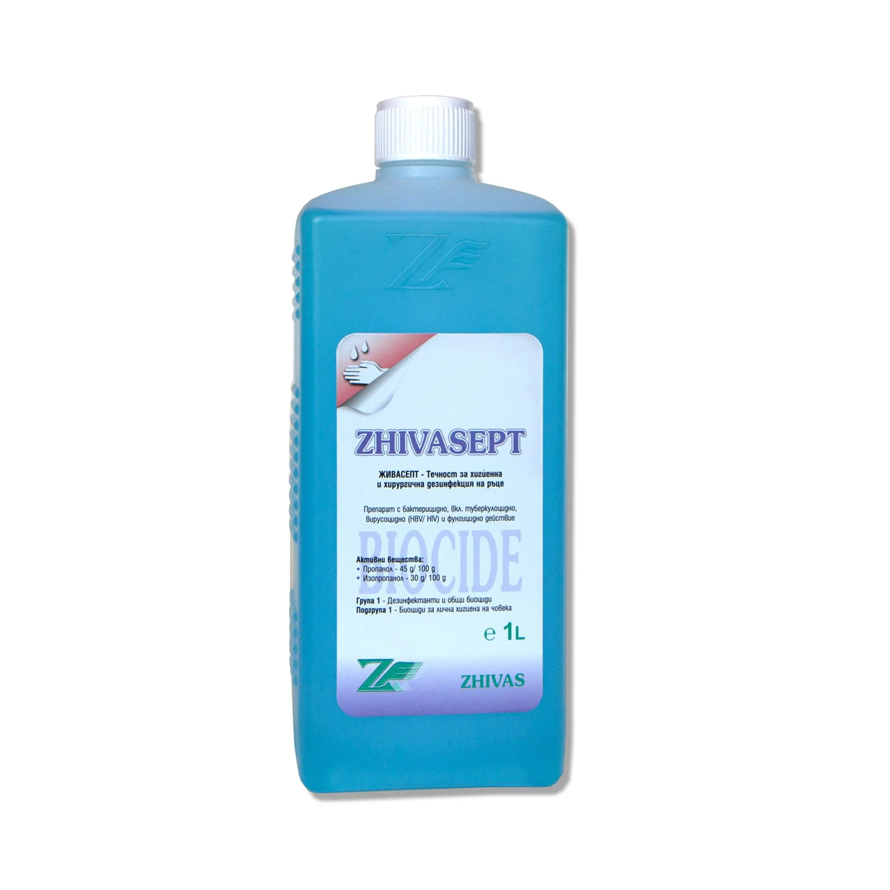Дезинфектант за ръце Живасепт, течен, 1 L