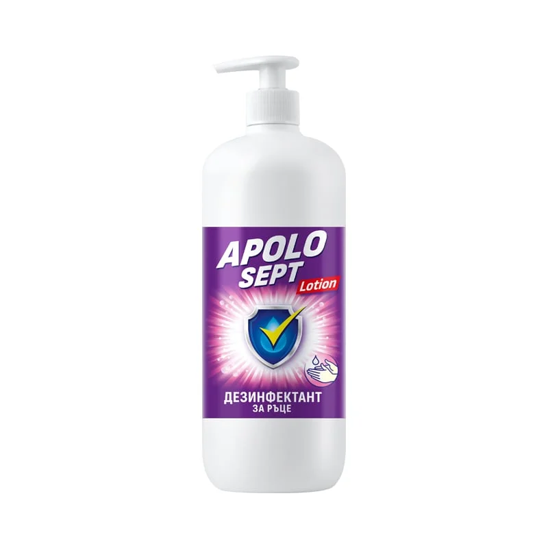Дезинфекциращ препарат за ръце Apolo Sept, лосион, с помпа, 500 ml