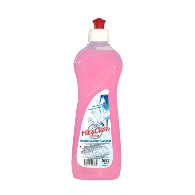 Препарат за миене на съдове Hit&Clean, балсам, 500 ml, асорти