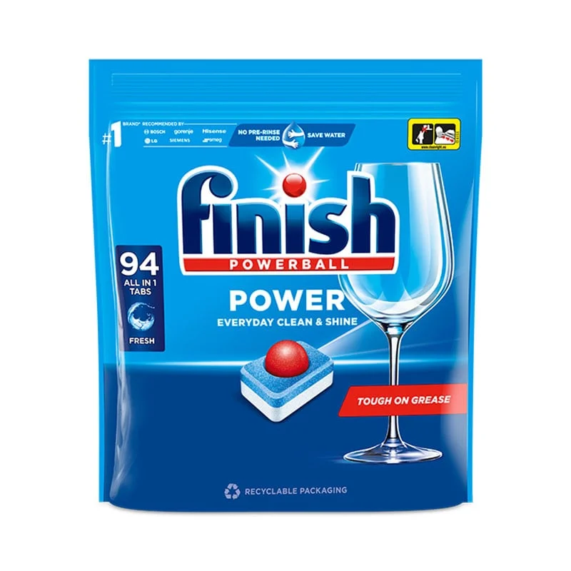 Таблетки за съдомиялна Finish Power All in one, 94 броя