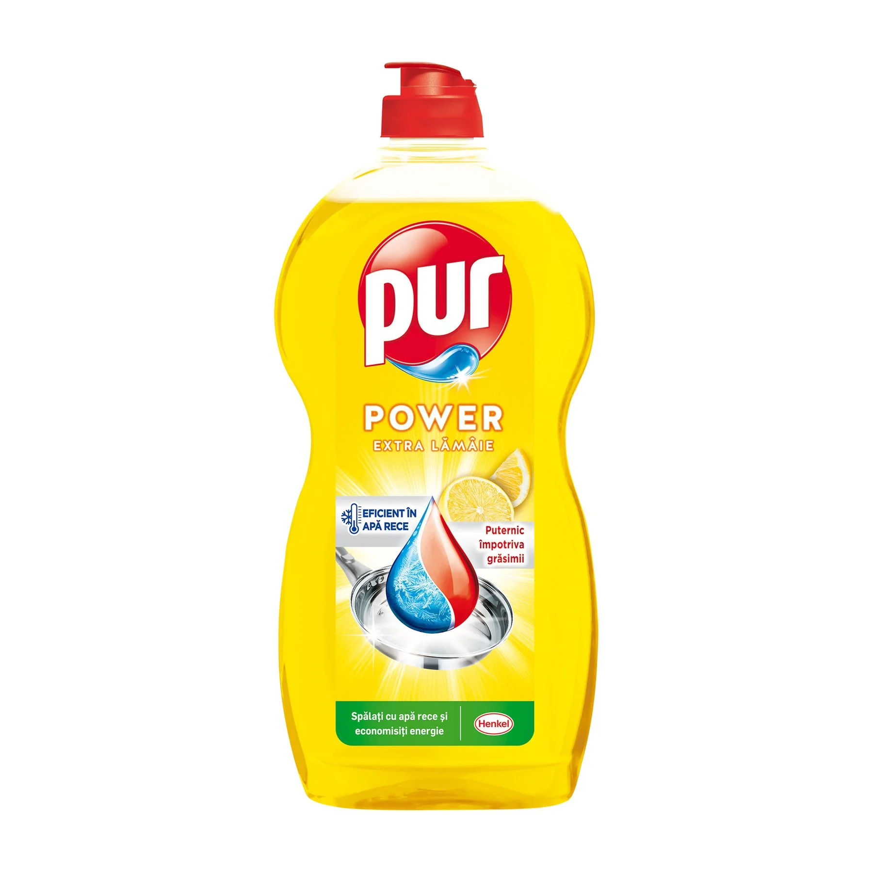 Препарат за миене на съдове Pur, лимон, балсам, 1.2 L