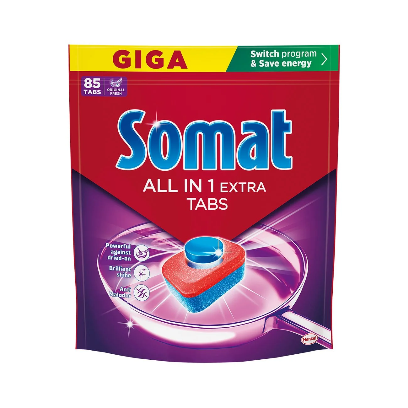 Таблетки за съдомиялна Somat Giga Excellence, All in one, 85 броя