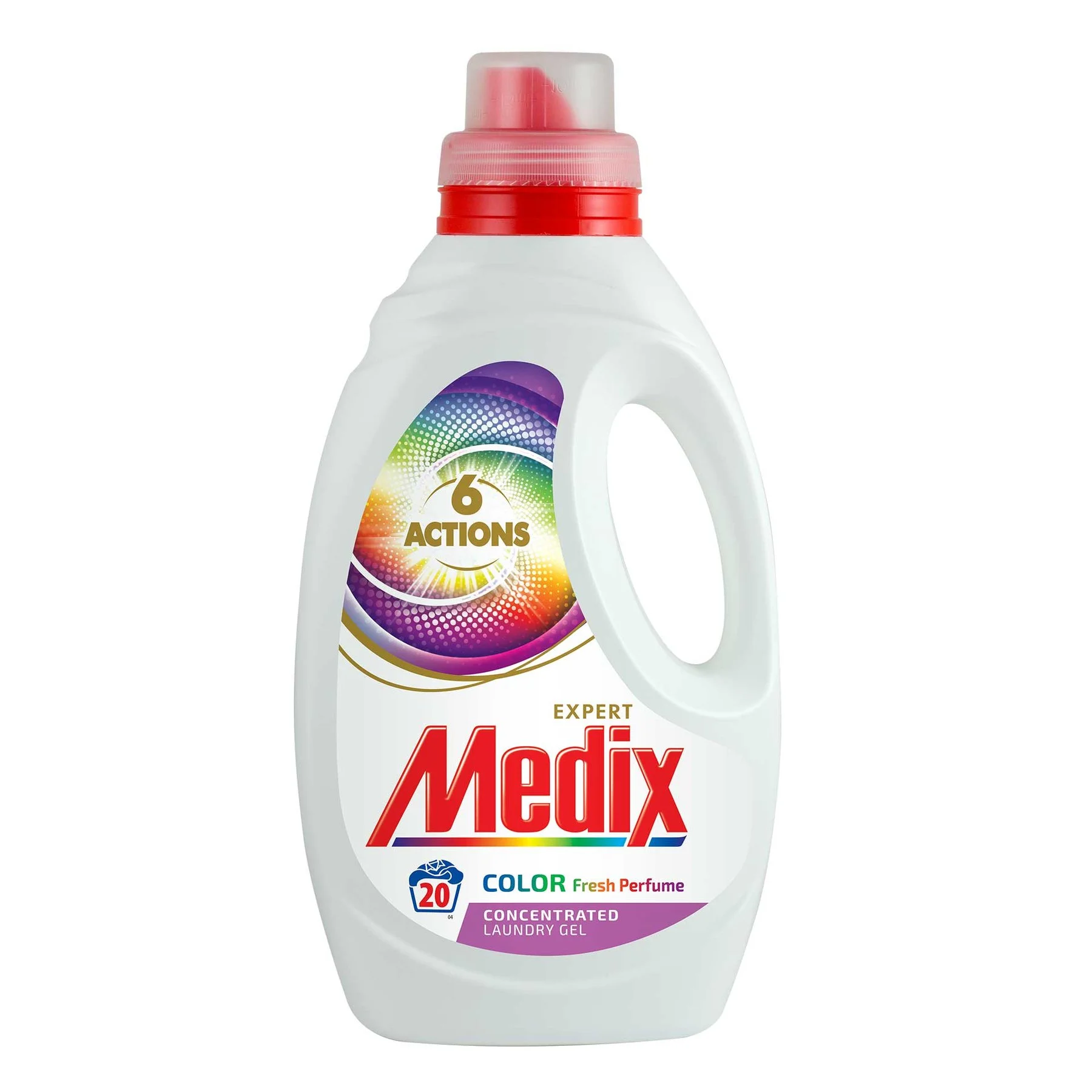 Перилен препарат Medix 6 Actions Color Perfume, течен, за цветно пране, 1.1 L, за 20 пранета