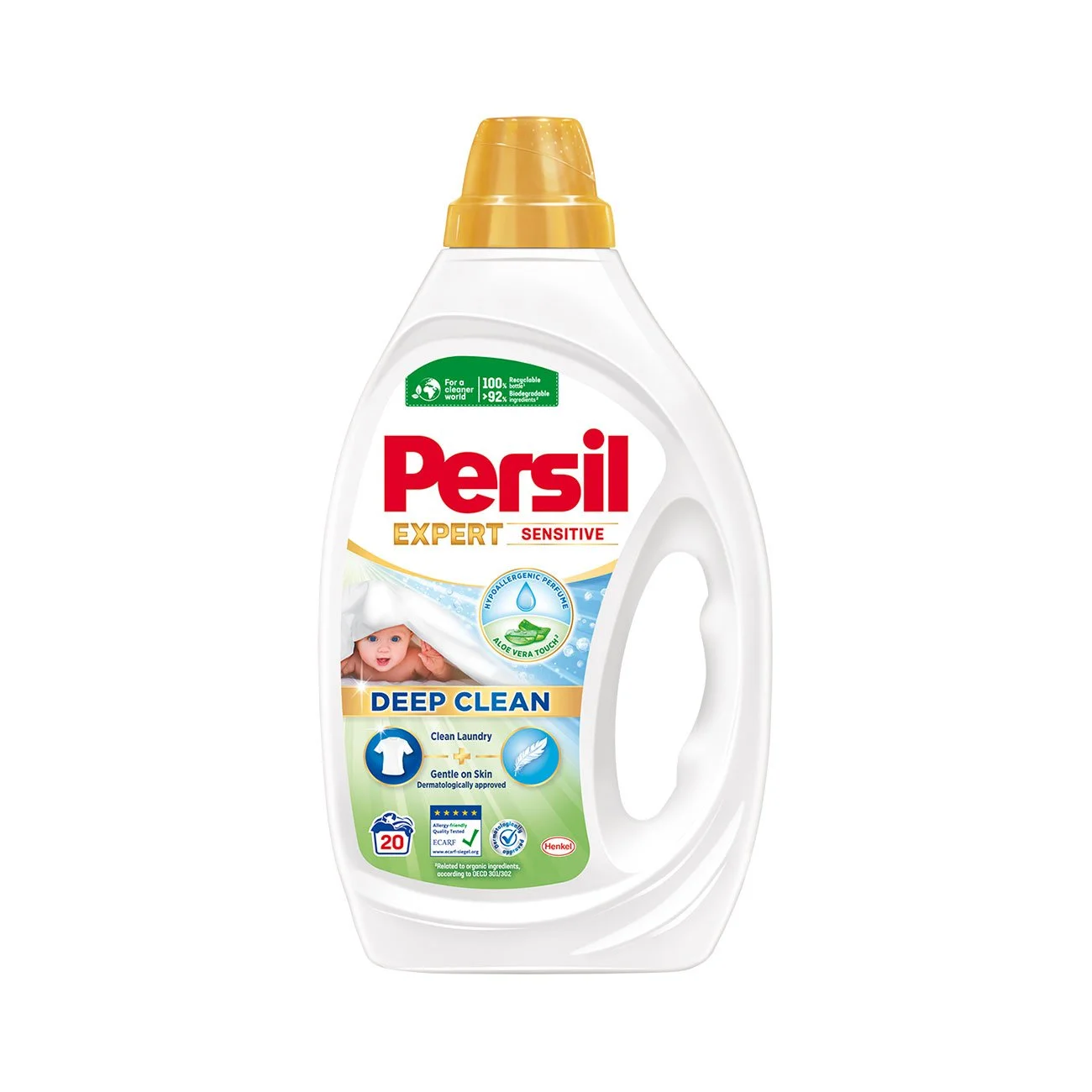Перилен препарат Persil Expert Sensitive, гел, 0.9 L, за 22 пранета