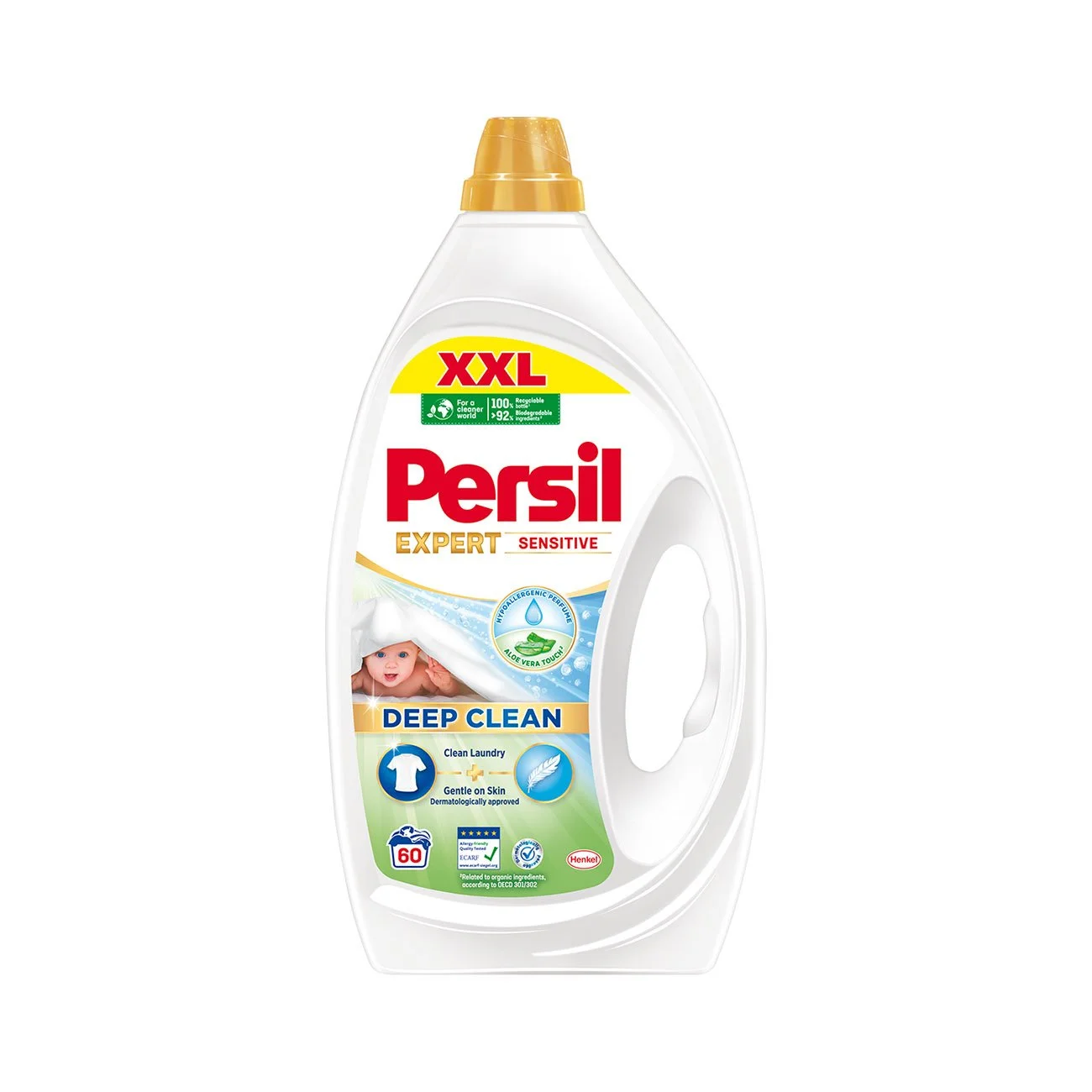 Перилен препарат Persil XXL Sensitive, гел, 2.7 L, за 60 пранета