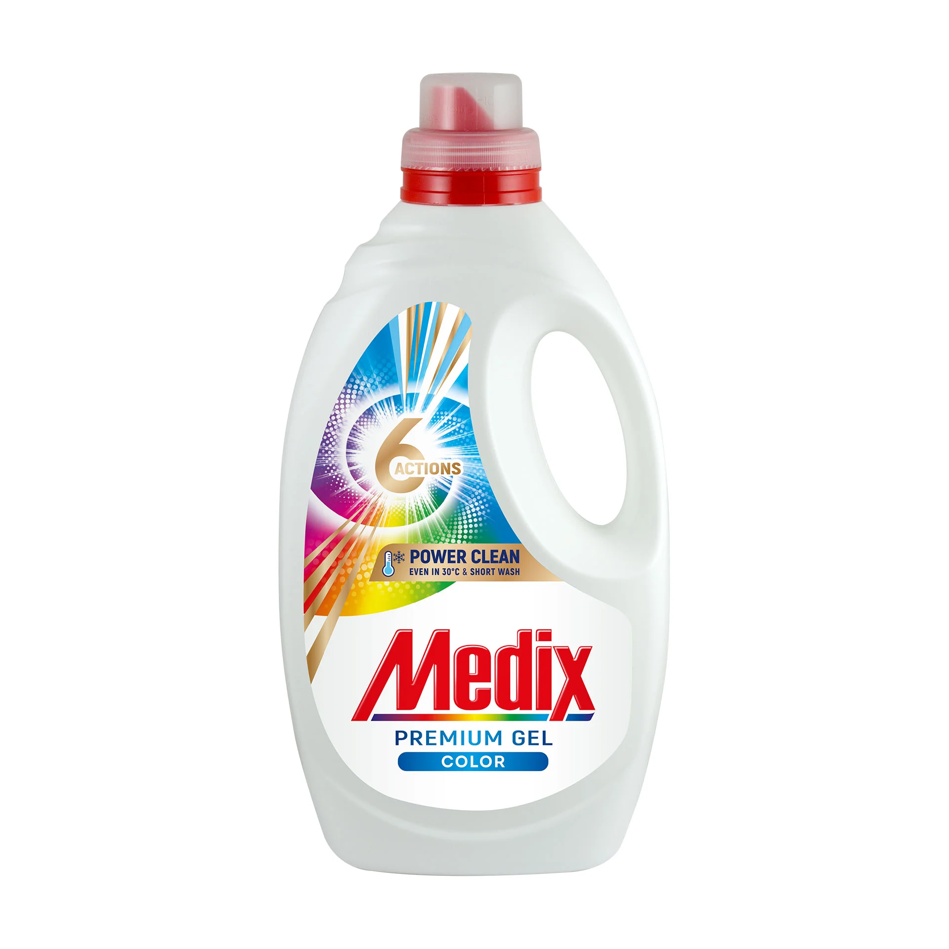 Перилен препарат Medix 6 Actions Color, течен, за цветно пране, 1.08 L, за 27 пранета
