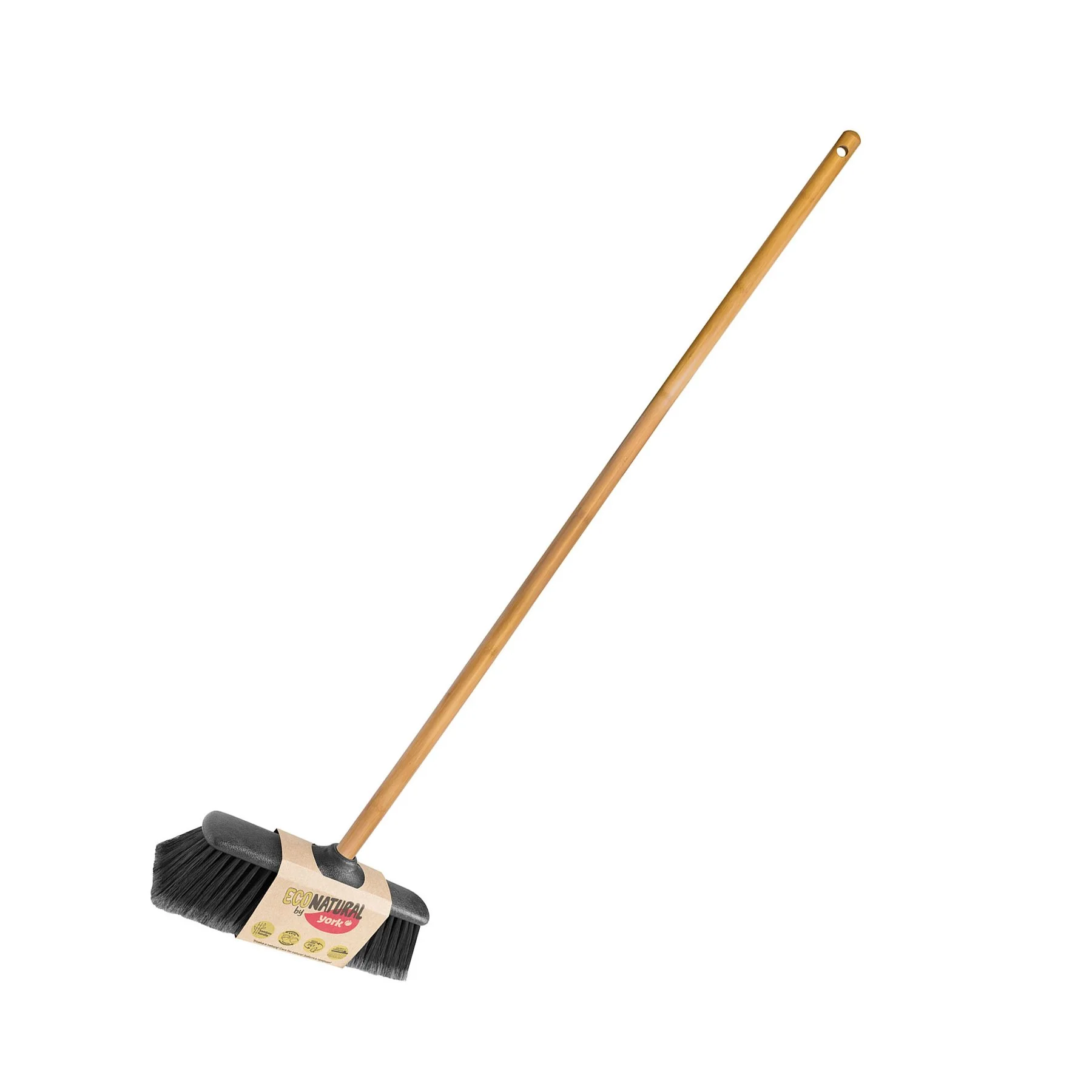 Метла York Eco Natural, 33 cm, с дръжка Bamboo 120 cm