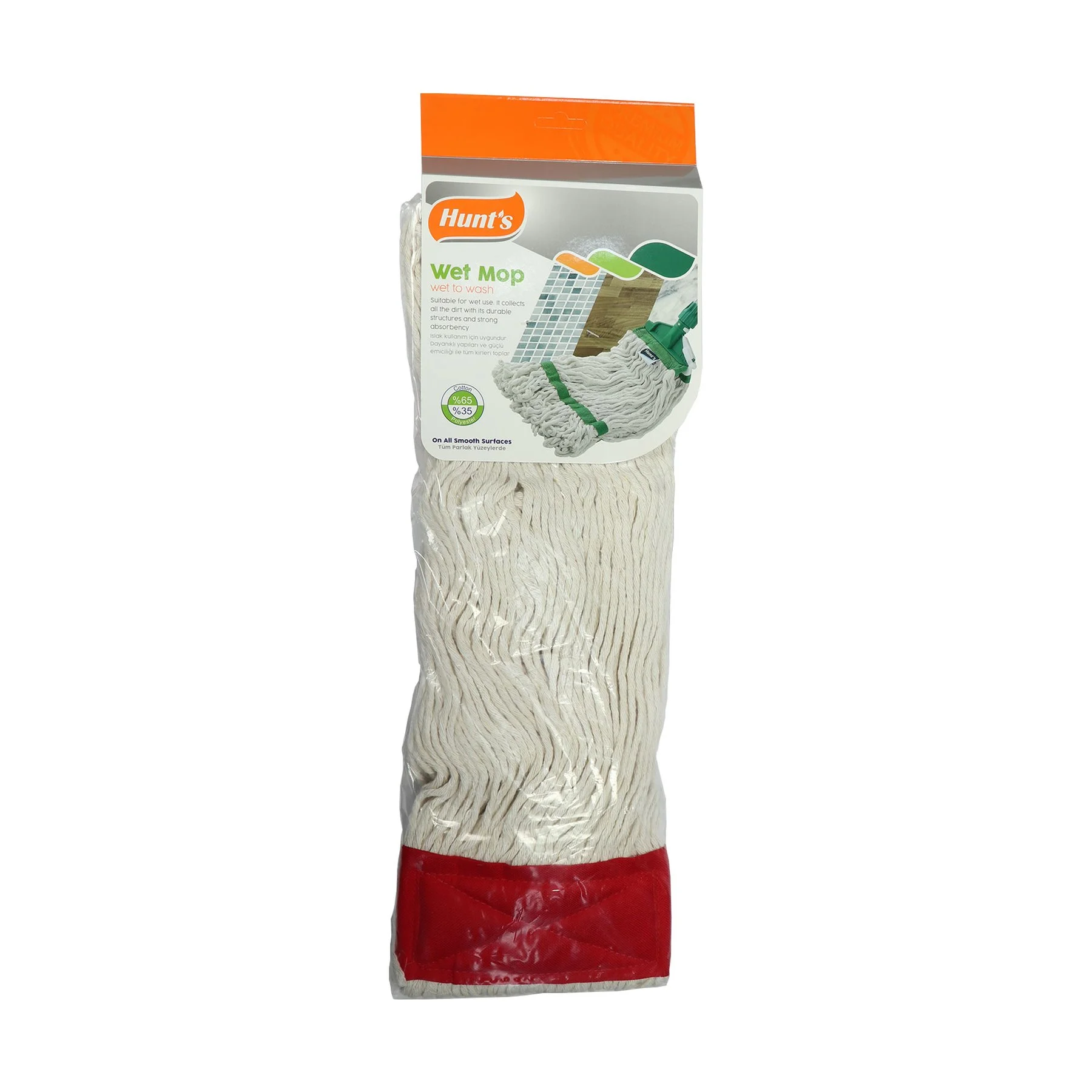 Моп Hunts Wet, за мокро почистване, 375 g, червен