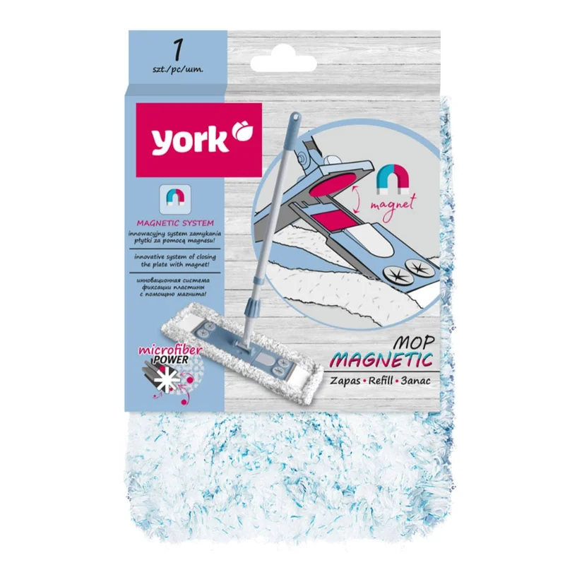 Моп York Magnetic, плосък, резервен, 47 x 17 cm