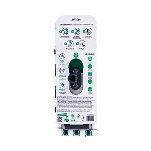 Моп York Eco Ego Circular, 40 х 15 cm, с държач и дръжка, 137 cm