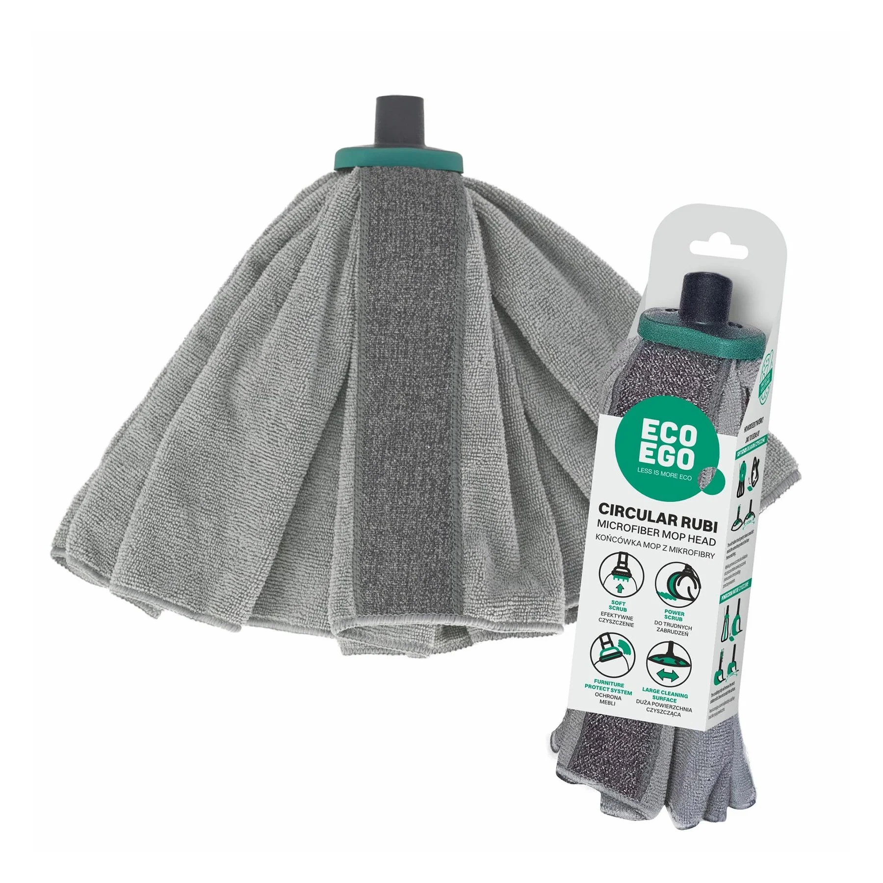 Моп York Eco Ego Rubi, микрофибър, с конусовидна резба