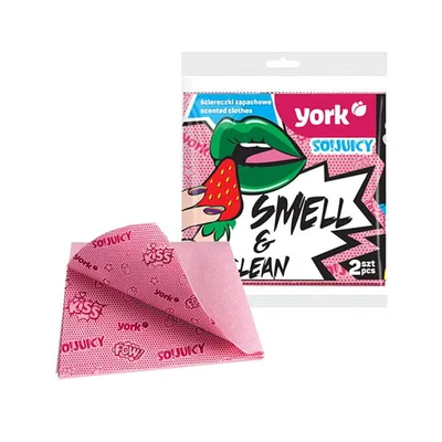 Кърпа York So!Juicy, ароматизирана, ягода, 2 броя