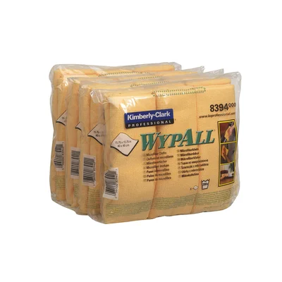 Микрофибърна кърпа Kimberly-Clark WypAll 8394, 40 х 40 cm, жълта, 6 броя
