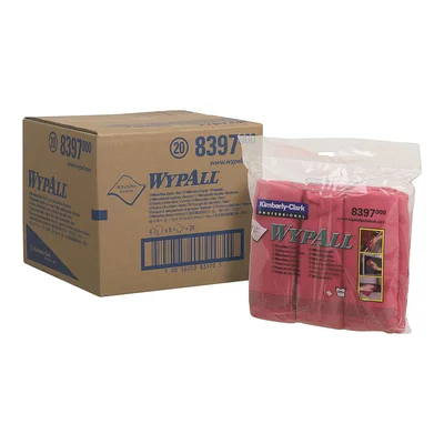 Микрофибърна кърпа Kimberly-Clark WypAll 8397, 40 х 40 cm, червена, 6 броя