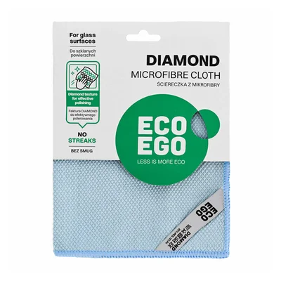 Микрофибърна кърпа York Eco Ego Diamond, за стъкла, 40 х 40 cm