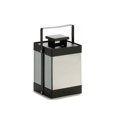 Фенер Giftdecor, 10 LED диода, метален, малък, черен