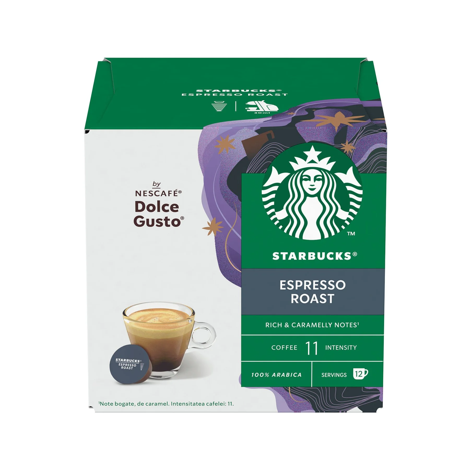 Nescafé Dolce Gusto Кафе капсула Starbucks, Dark Espresso Roast, 12 броя