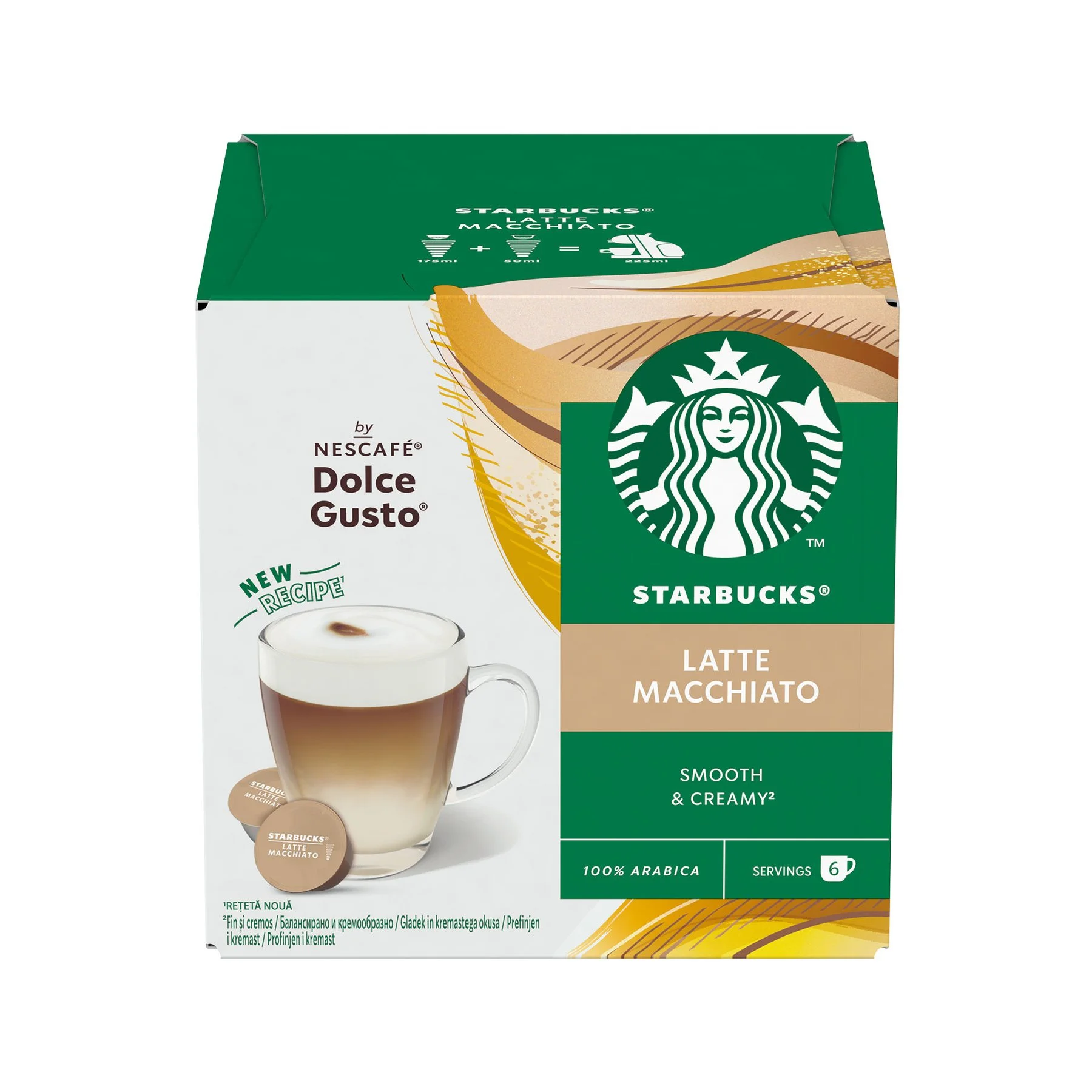 Nescafé Dolce Gusto Кафе капсула Starbucks, Latte Macchiato, 12 броя