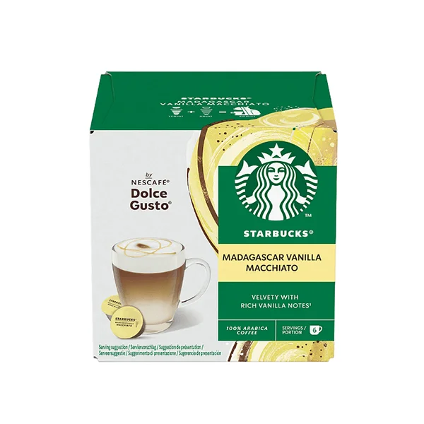 Nescafé Dolce Gusto Кафе капсула Starbucks, Vanilla Macchiato, 12 броя
