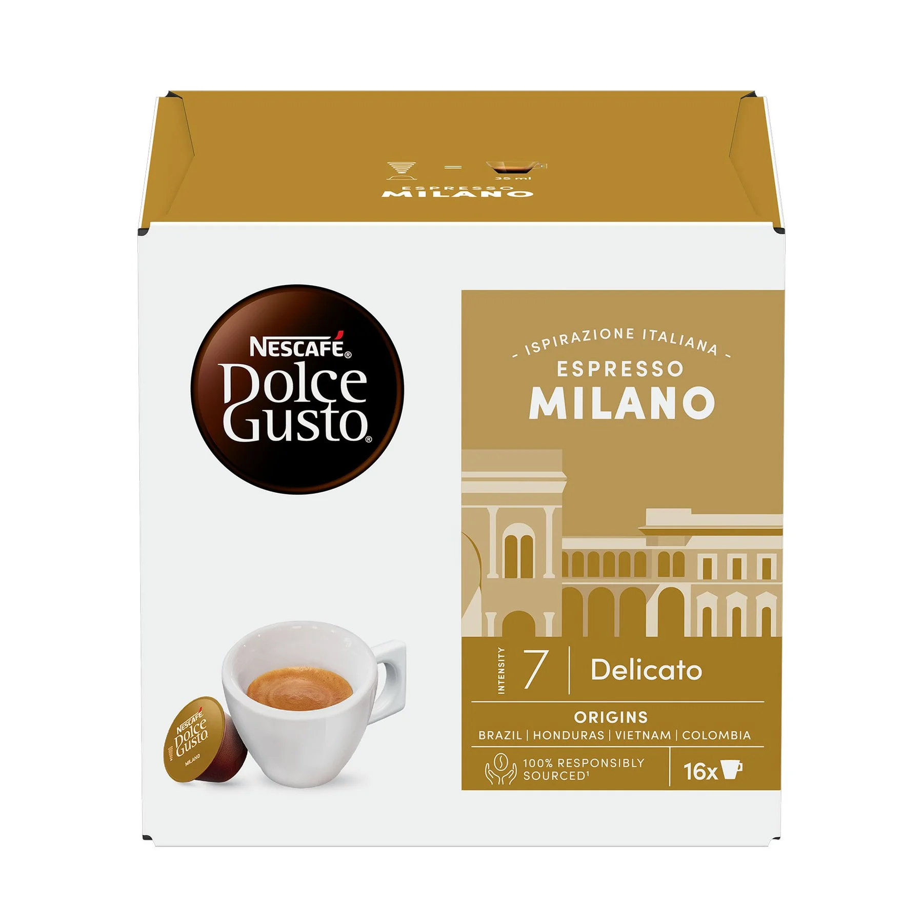 Nescafé Dolce Gusto Кафе капсула Milano, 16 броя