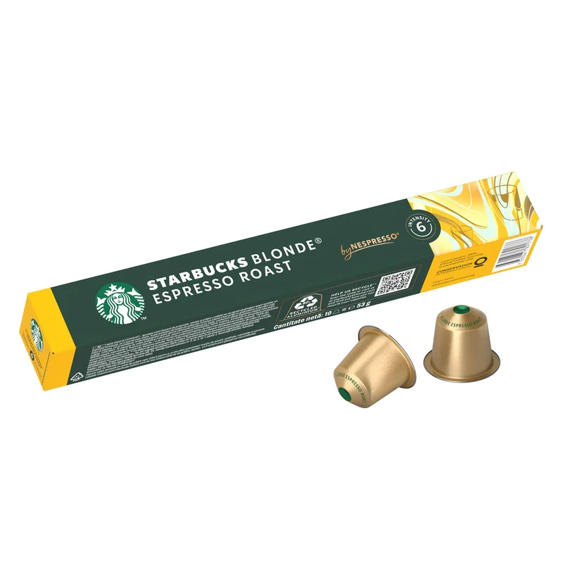 Starbucks Кафе капсула Blonde Espresso Roast, за Nespresso, 10 броя
