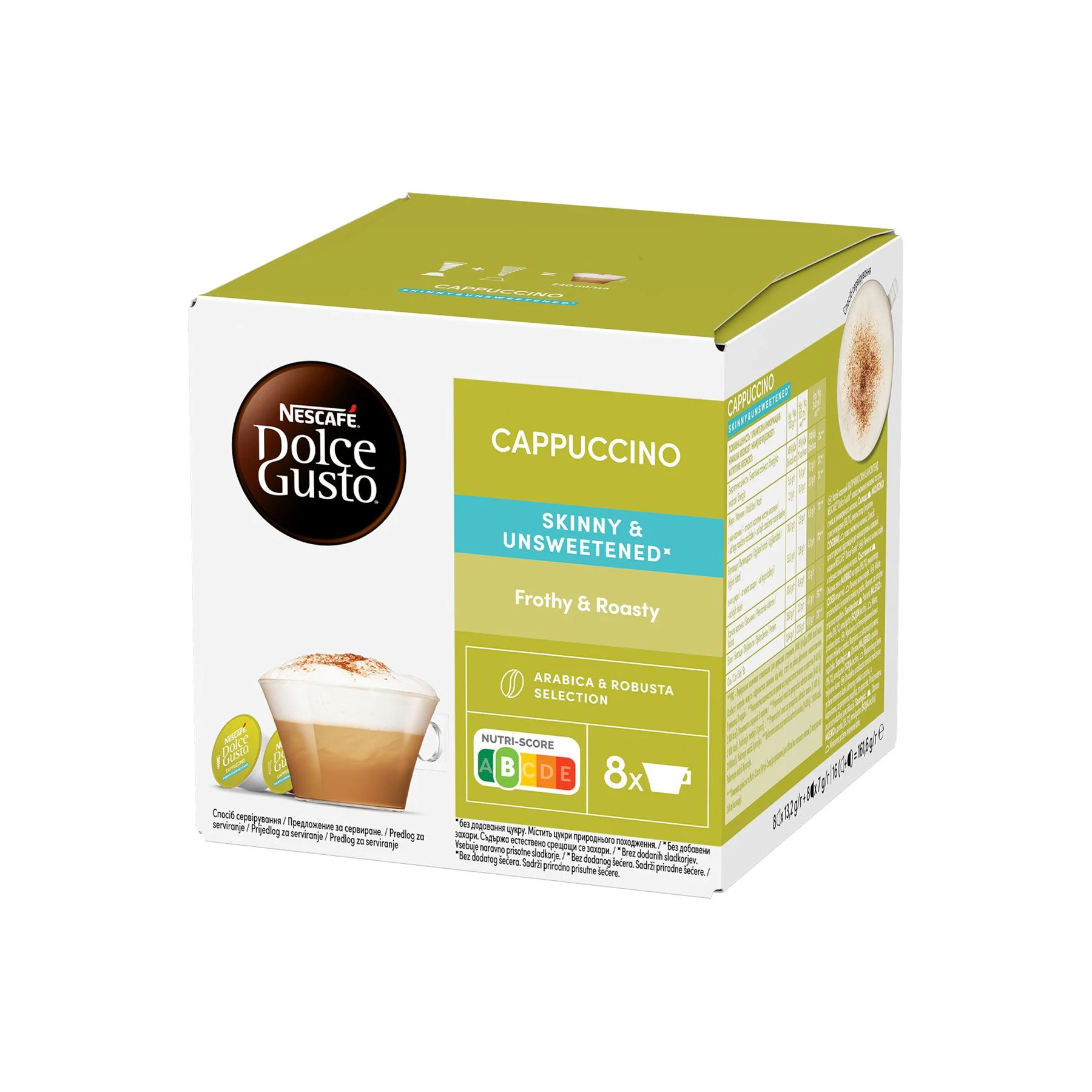Nescafe Dolce Gusto Кафе капсула Cappuccino Skinny Unsweetened, 16 броя