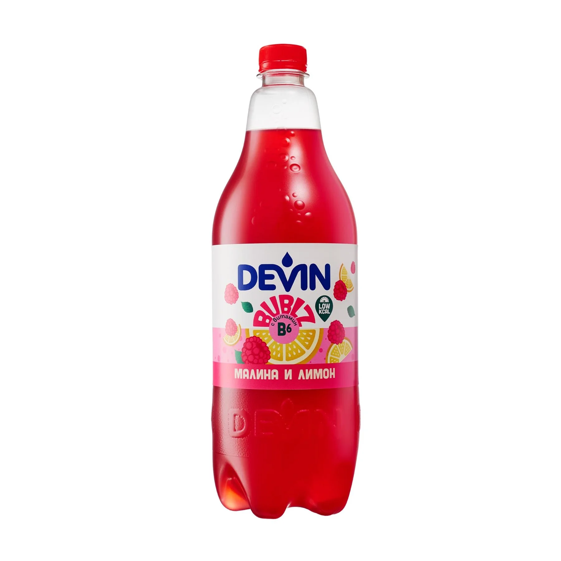Devin Газирана напитка Bublz, малина и лимон, 1.2 L