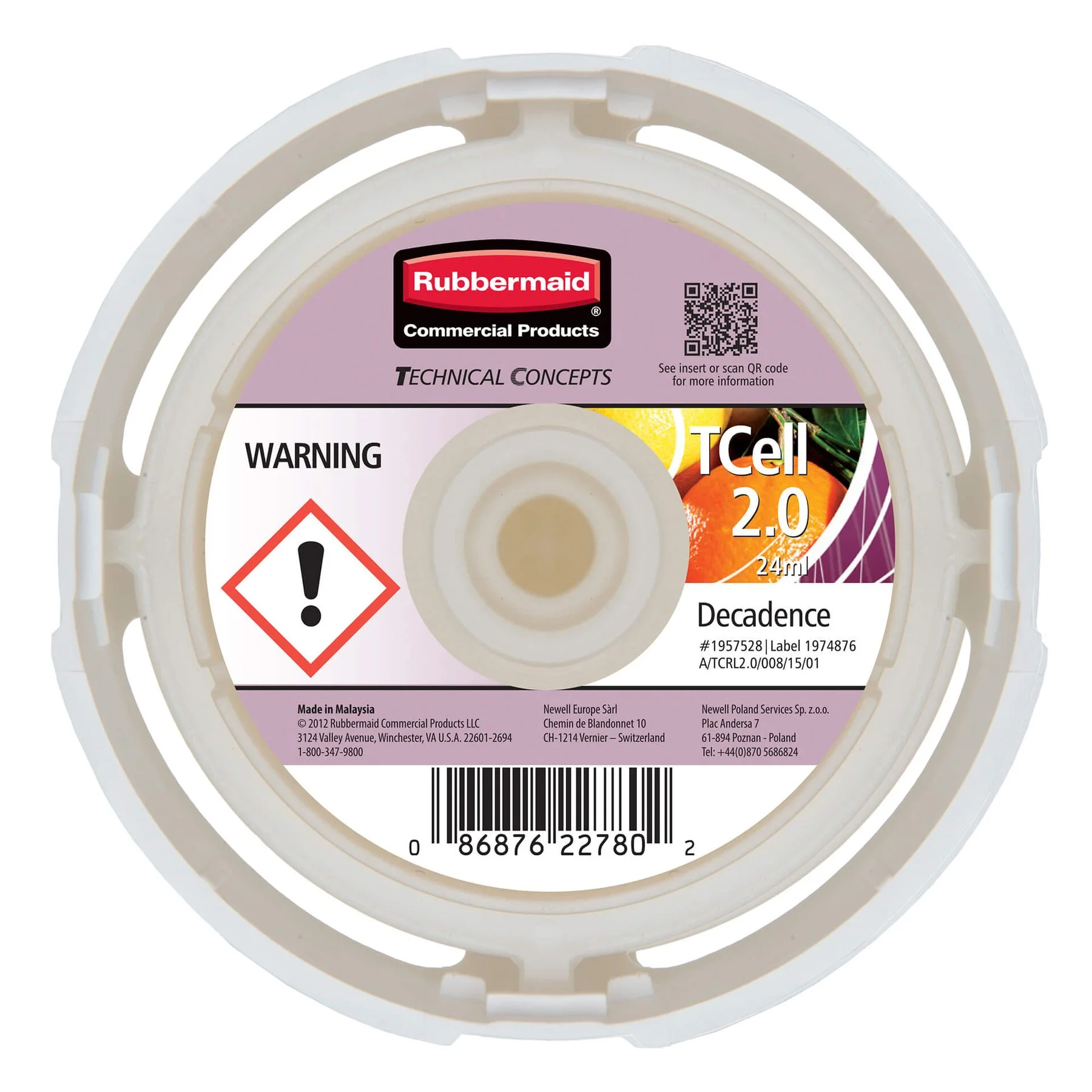 Пълнител за ароматизатор Rubbermaid TCell 2.0, decadent, 24 ml