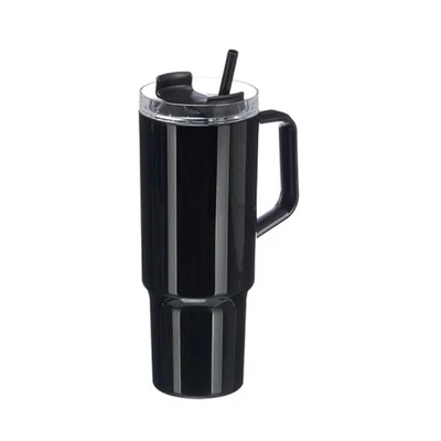 Чашa Kinvara, с дръжка и сламка, 1200 ml, асорти - бяла или черна