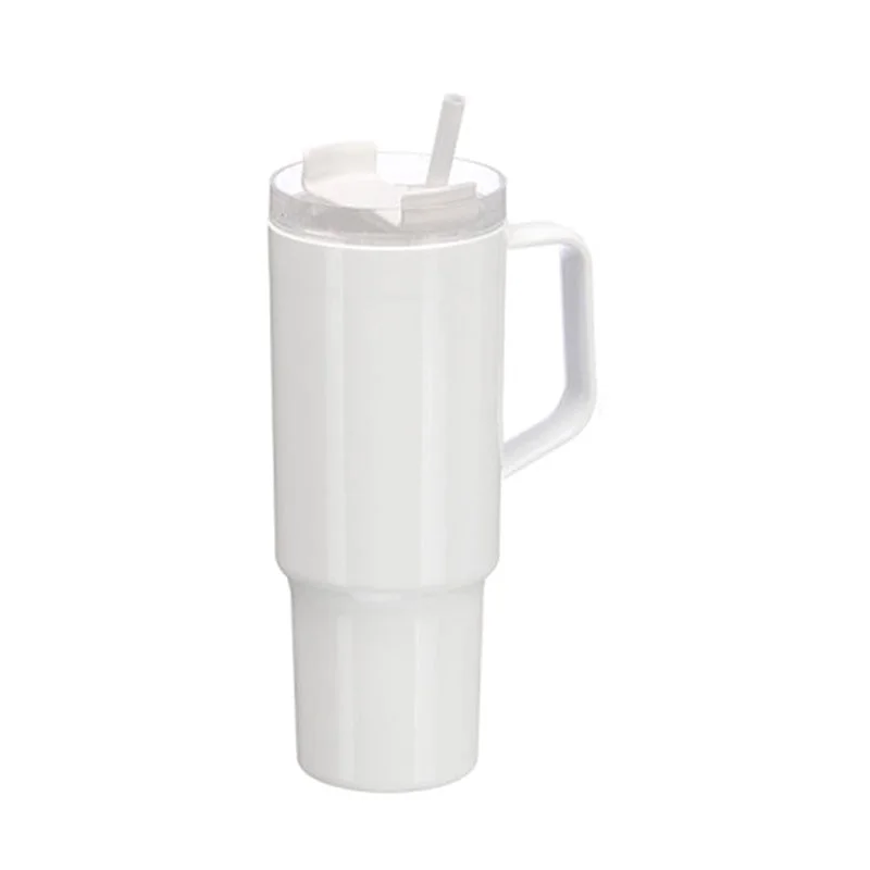 Чашa Kinvara, с дръжка и сламка, 1200 ml, асорти - бяла или черна