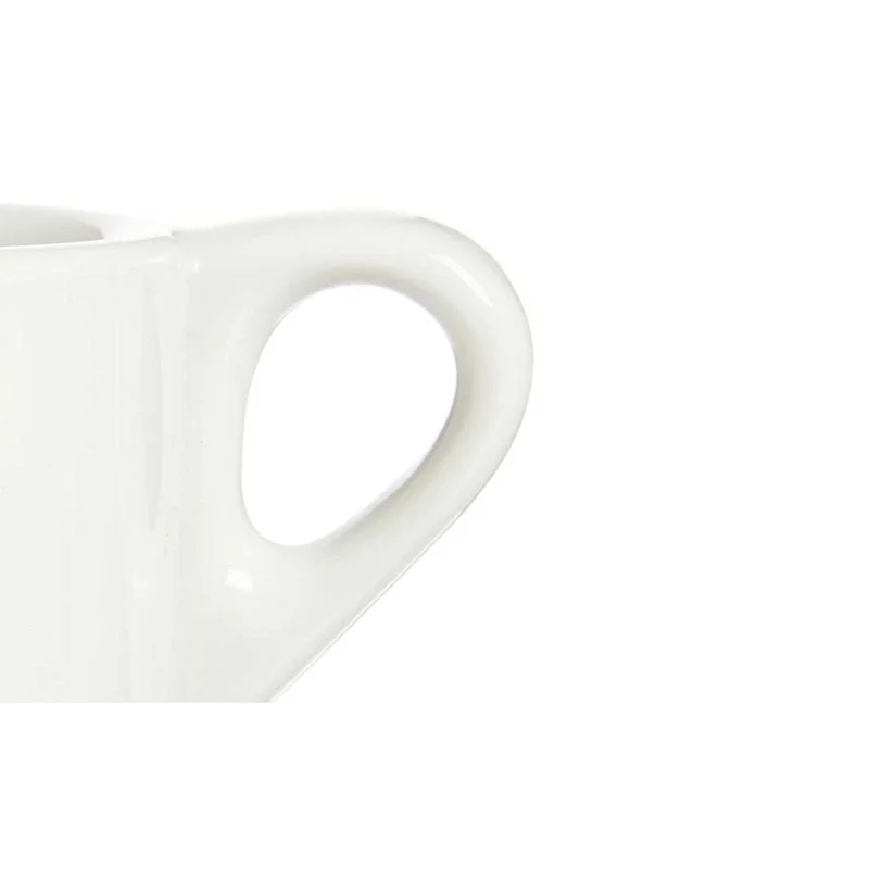 Чаша за кафе Vessia, с чиния, порцеланова, 200 ml, бяла, 6 броя