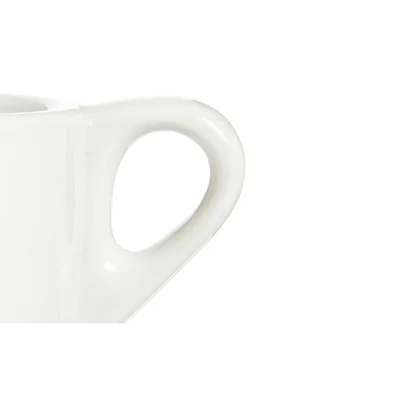 Чаша за кафе Vessia, с чиния, порцеланова, 200 ml, бяла, 6 броя